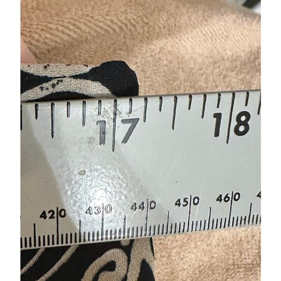 Norton McNaughton Maxi Skirt Black & Gray Swirls Ruffle Hem Size 14 - Picture 6 of 6